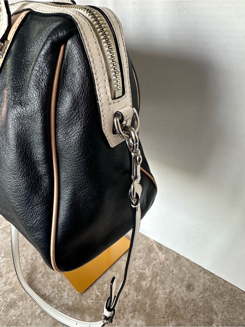 COACH Taylor Spectator Black Leather Satchel Crossbody Bag Chic Classic F27027 - Picture 6 of 13